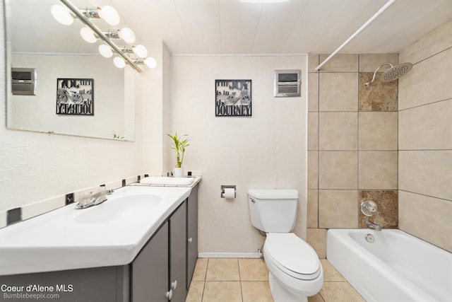 1025 N 1st St, Coeur Dalene, ID 83814 - full bathroom with vanity, tile patterned flooring, and bathtub / shower combination