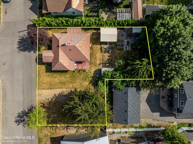 1025 N 1st St, Coeur Dalene, ID 83814 - view of property location featuring property parcel outlined