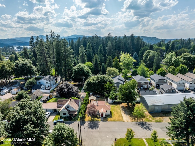 1025 N 1st St, Coeur Dalene, ID 83814 - aerial perspective of suburban area with a mountainous background