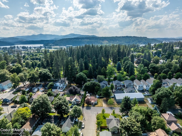 1025 N 1st St, Coeur Dalene, ID 83814 - aerial perspective of suburban area featuring mountains