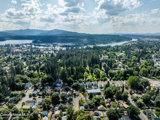 1025 N 1st St, Coeur Dalene, ID 83814 - aerial view of residential area with a water and mountain view
