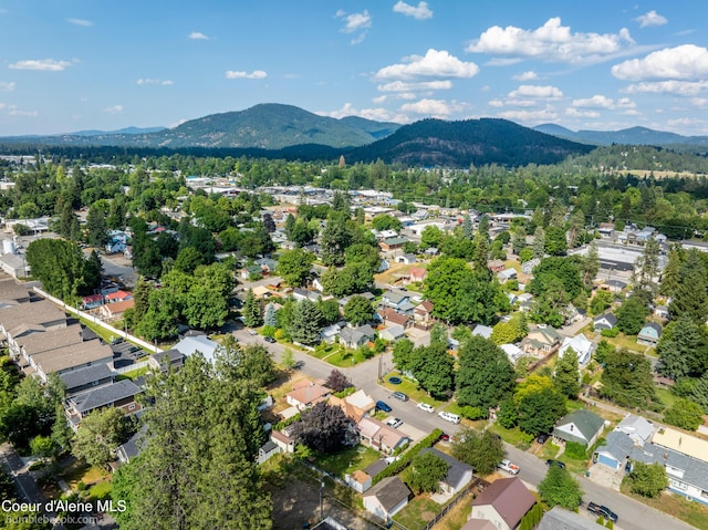 1025 N 1st St, Coeur Dalene, ID 83814 - aerial view of residential area featuring a mountain backdrop