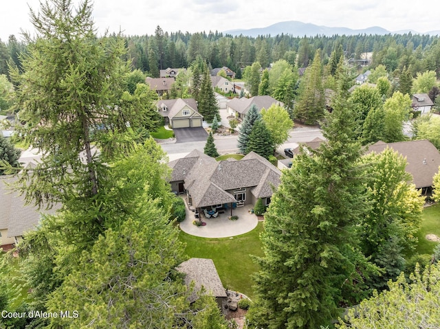 12608 N Shamrock St, Hayden, ID 83835 - aerial perspective of suburban area featuring a forest