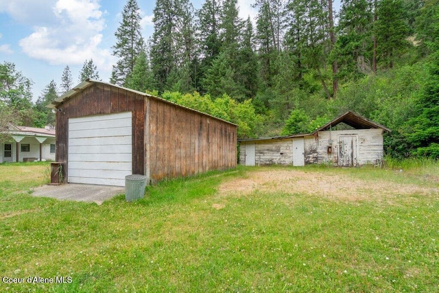 1875 S Gateway Ranch Rd, Coeur Dalene, ID 83814 - view of grassy yard with an outbuilding and a detached garage
