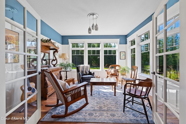 4127 Sagle Rd, Sagle, ID 83860 - sunroom featuring wood finished floors and french doors