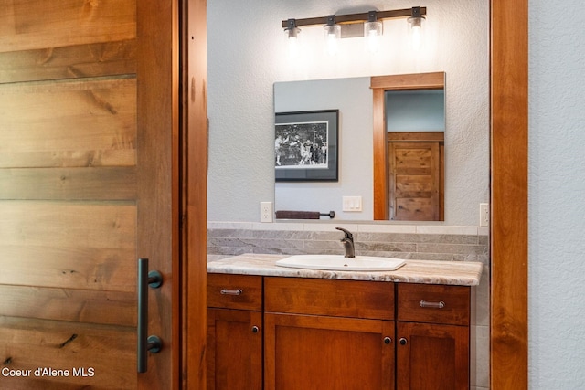 4127 Sagle Rd, Sagle, ID 83860 - bathroom featuring vanity and a textured wall