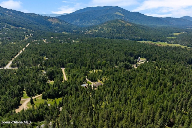 4127 Sagle Rd, Sagle, ID 83860 - bird's eye view of a heavily wooded area and a mountainous background