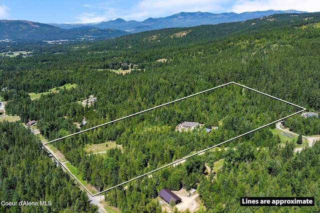 4127 Sagle Rd, Sagle, ID 83860 - view of property location featuring a mountainous background and property parcel outlined