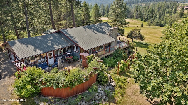 5143 W Crazy Creek Rd, Coeur Dalene, ID 83814 - view from above of property with a forest