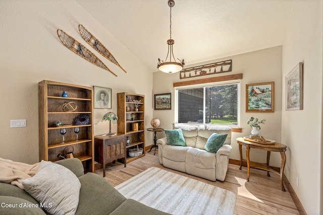 21315 N Eclipse Rd, Rathdrum, ID 83858 - living area featuring light wood finished floors and vaulted ceiling