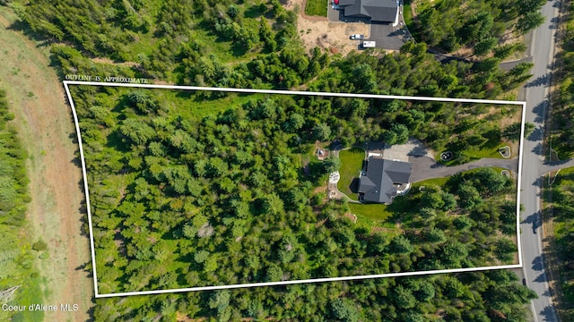 21315 N Eclipse Rd, Rathdrum, ID 83858 - aerial overview of property's location with property parcel outlined