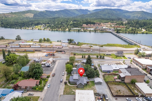 110 Cedar St, Priest River, ID 83856 - bird's eye view of a water and mountain view and a forest