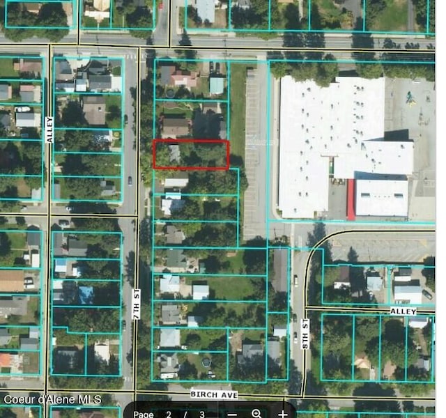 1138 N 7th St, Coeur Dalene, ID 83814 - aerial map of property and surrounding area