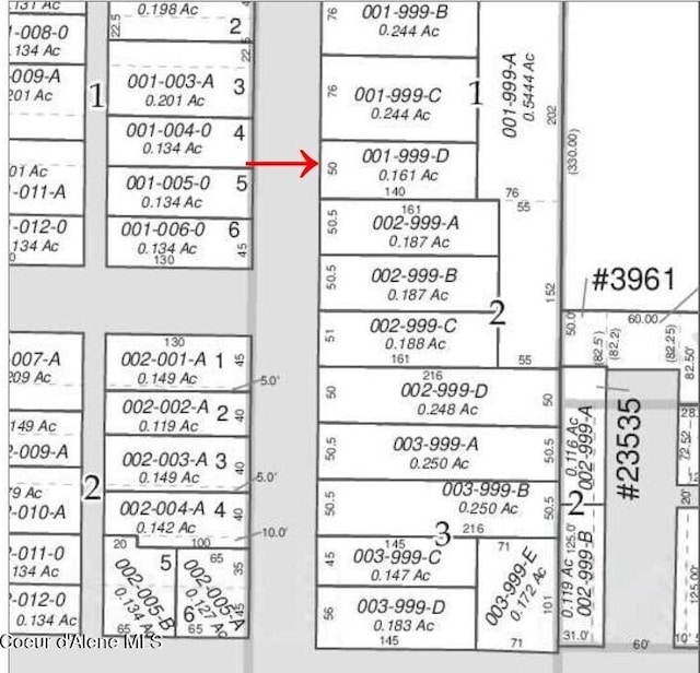 1138 N 7th St, Coeur Dalene, ID 83814 - map showing property parcels