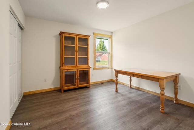 185 Leo Ln, Moyie Springs, ID 83845 - unfurnished bedroom with wood finished floors