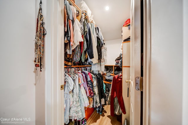 219 E 4th St, Oldtown, ID 83822 - spacious closet featuring wood finished floors