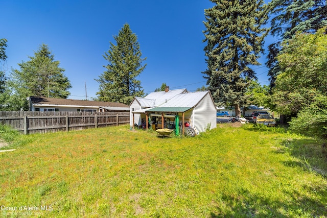 219 E 4th St, Oldtown, ID 83822 - view of yard featuring an outbuilding