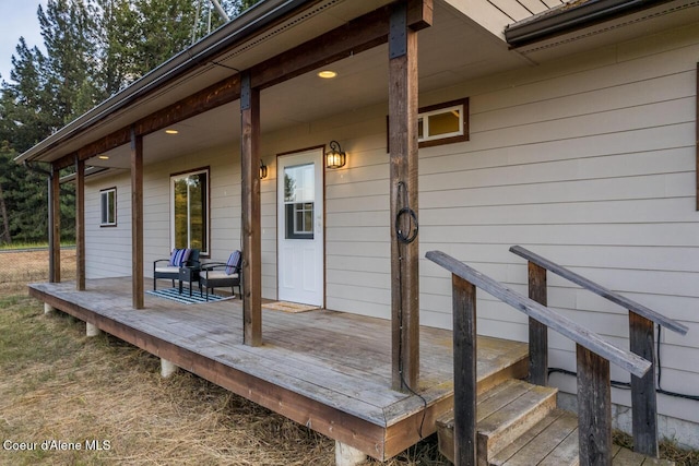 156 Promise Ln, Moyie Springs, ID 83845 - view of wooden terrace