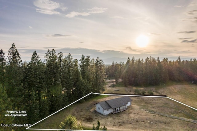 156 Promise Ln, Moyie Springs, ID 83845 - view from above of property featuring property parcel outlined