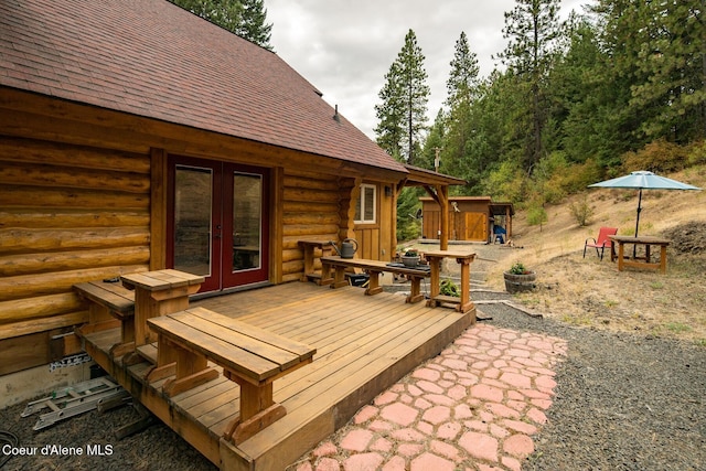 26443 S Farup Rd, Worley, ID 83876 - wooden deck with french doors