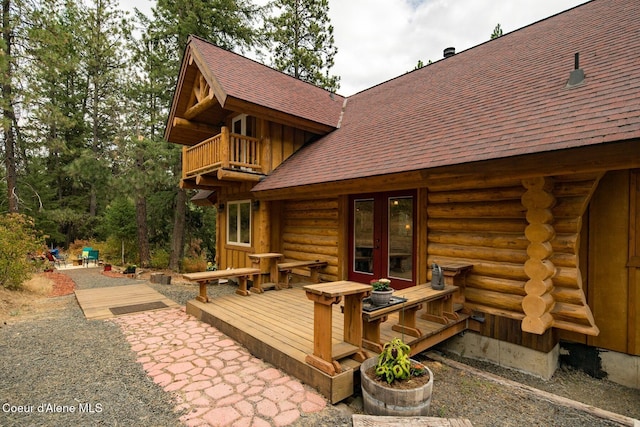 26443 S Farup Rd, Worley, ID 83876 - wooden terrace featuring french doors