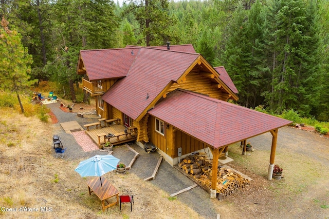 26443 S Farup Rd, Worley, ID 83876 - aerial view of property and surrounding area with a heavily wooded area