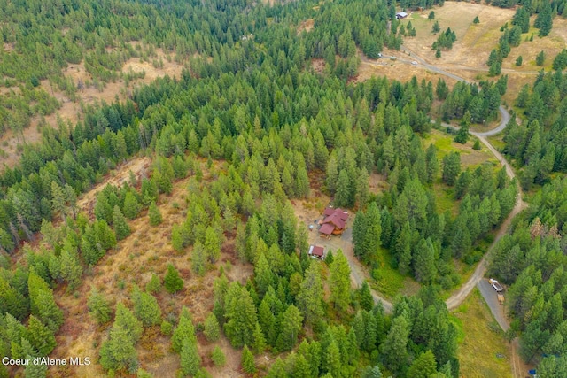 26443 S Farup Rd, Worley, ID 83876 - aerial view of a heavily wooded area
