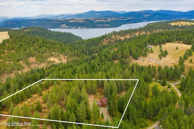 26443 S Farup Rd, Worley, ID 83876 - view of property location featuring property boundaries highlighted and a water and mountain view