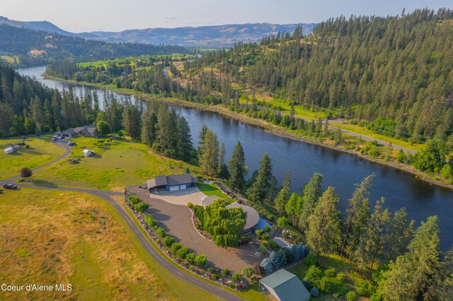 822 Ridgewood, Kamiah, ID 83536 - aerial view of a heavily wooded area and a water and mountain view