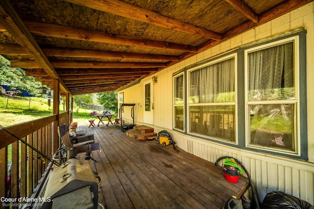 221 E 4th St, Oldtown, ID 83822 - view of wooden deck