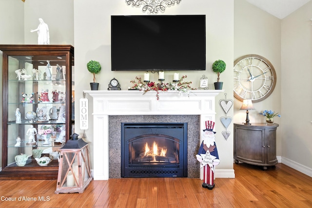 30 Beacon Hill Rd, Cocolalla, ID 83813 - detailed view of wood finished floors and a glass covered fireplace