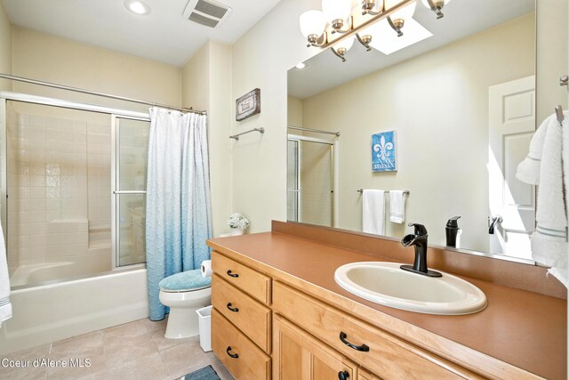 30 Beacon Hill Rd, Cocolalla, ID 83813 - full bathroom with vanity, shower / tub combo with curtain, and tile patterned floors