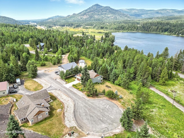 30 Beacon Hill Rd, Cocolalla, ID 83813 - drone / aerial view of a heavily wooded area and a water and mountain view
