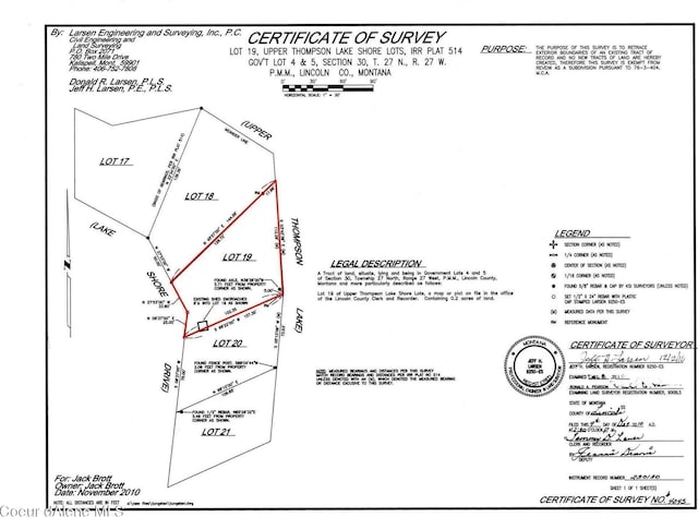 1349 Lakeshore Dr, Libby, MT 59923 - survey map / technical document