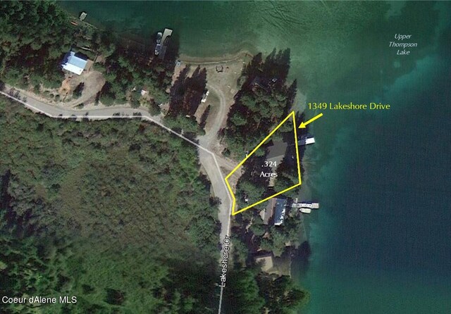 1349 Lakeshore Dr, Libby, MT 59923 - map / location with property parcel outlined
