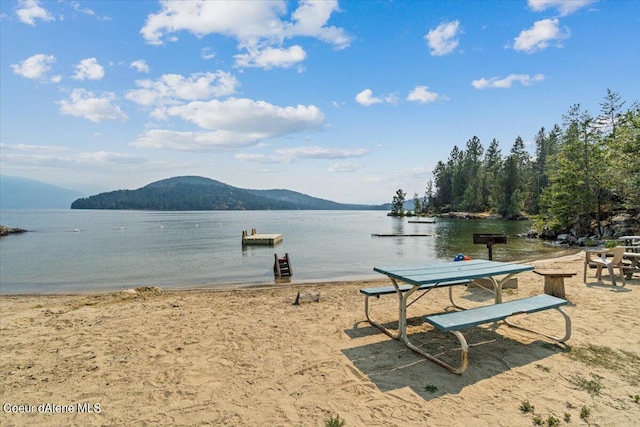 6101 Bottle Bay Rd, Sagle, ID 83860 - water view with a mountain backdrop