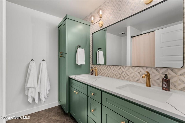 6744 E Greta Ave, Post Falls, ID 83854 - bathroom with double vanity and tasteful backsplash