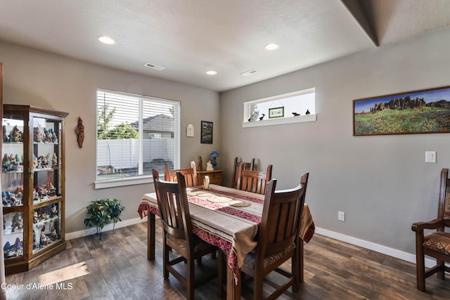 4574 N Connery Loop, Post Falls, ID 83854 - dining area with dark wood finished floors and recessed lighting