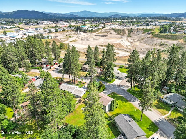 5678 N Pinegrove Dr, Coeur Dalene, ID 83815 - aerial view of residential area with a mountainous background