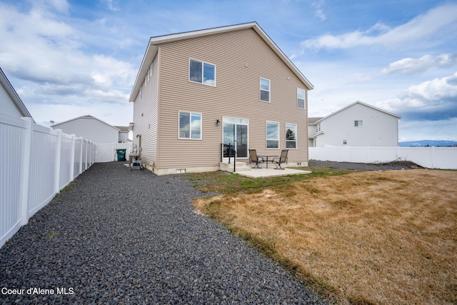 3664 W Belgrave Way, Hayden, ID 83835 - rear view of property featuring a patio area, a fenced backyard, and crawl space