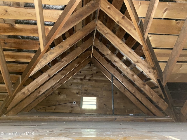 185 King St, Wallace, ID 83873 - view of unfinished attic