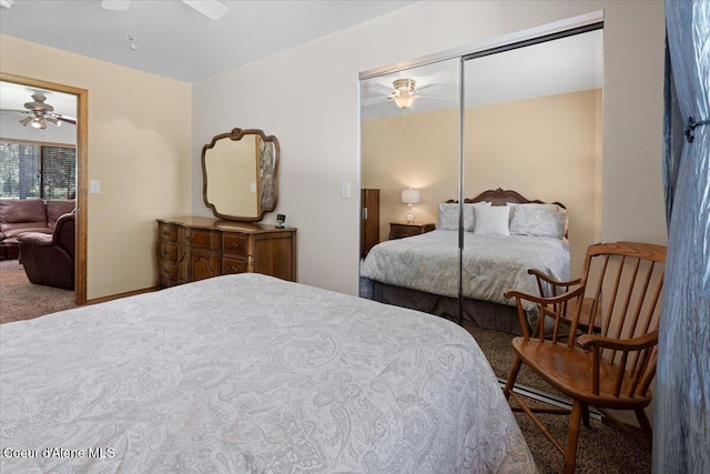 174 Where Its At Rd, Athol, ID 83801 - bedroom featuring carpet, a closet, and ceiling fan