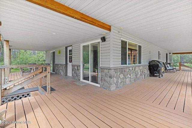 174 Where Its At Rd, Athol, ID 83801 - wooden terrace featuring grilling area