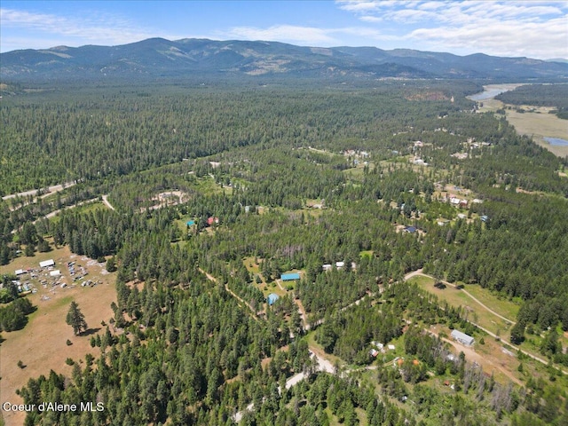 174 Where Its At Rd, Athol, ID 83801 - aerial view of property and surrounding area featuring a mountain backdrop