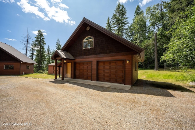 1911 Carr Creek Rd, Sandpoint, ID 83864 - garage featuring dirt driveway