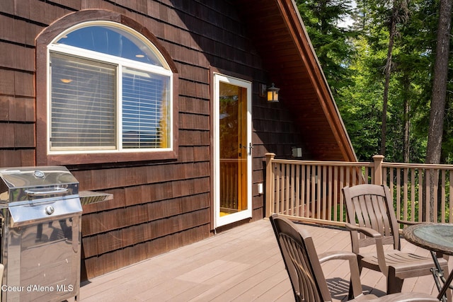 1911 Carr Creek Rd, Sandpoint, ID 83864 - wooden deck with grilling area