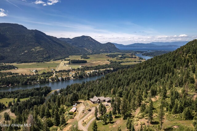 1010 Mc Quade Gulch Dr, Clark Fork, ID 83811 - mountain view with a forest and a large body of water