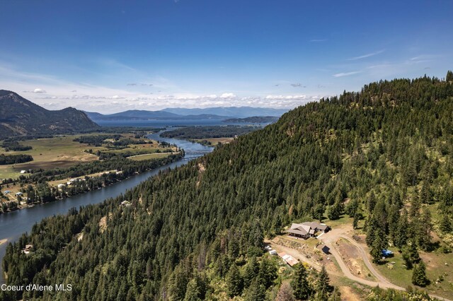 1010 Mc Quade Gulch Dr, Clark Fork, ID 83811 - drone / aerial view of a water and mountain view