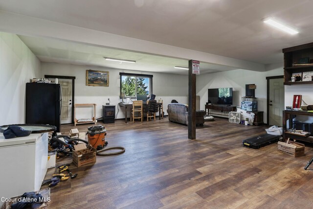 1010 Mc Quade Gulch Dr, Clark Fork, ID 83811 - living room featuring wood finished floors