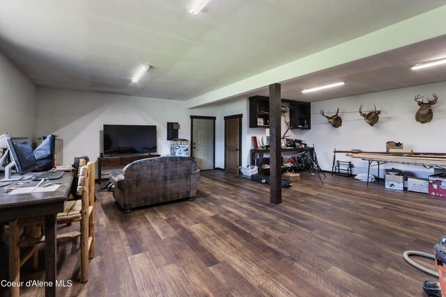 1010 Mc Quade Gulch Dr, Clark Fork, ID 83811 - living room featuring wood finished floors